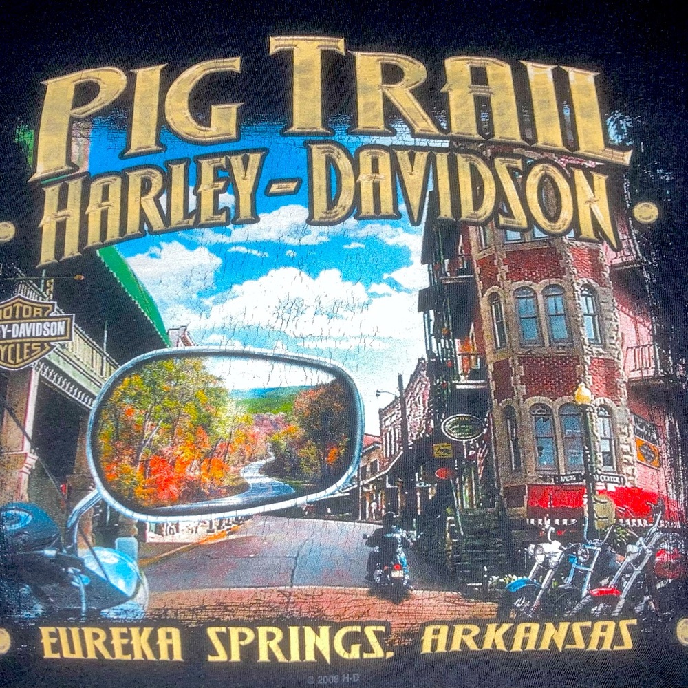 Pig🐽Trail Eureka Springs Arkansas 🏍️ Harley-Davidson T-Shirt. Size XL.